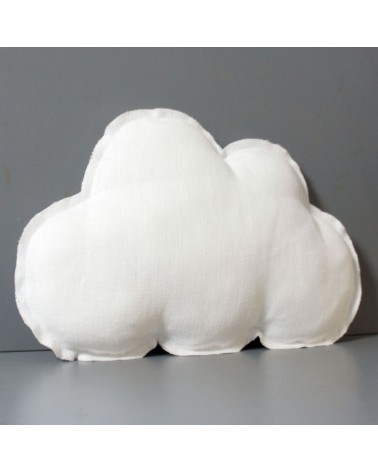 Coussin Nuage Bebe Et Enfant En Lin Avec Les Bords Bruts