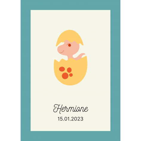 affiche naissance personnalisée minimaliste numérique