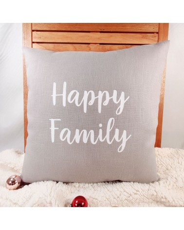coussin happy family lin gris
