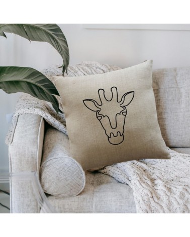 coussin lin girafe