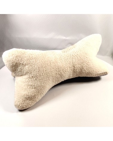 coussin os de lecture fausse fourrure sherpa moumoute